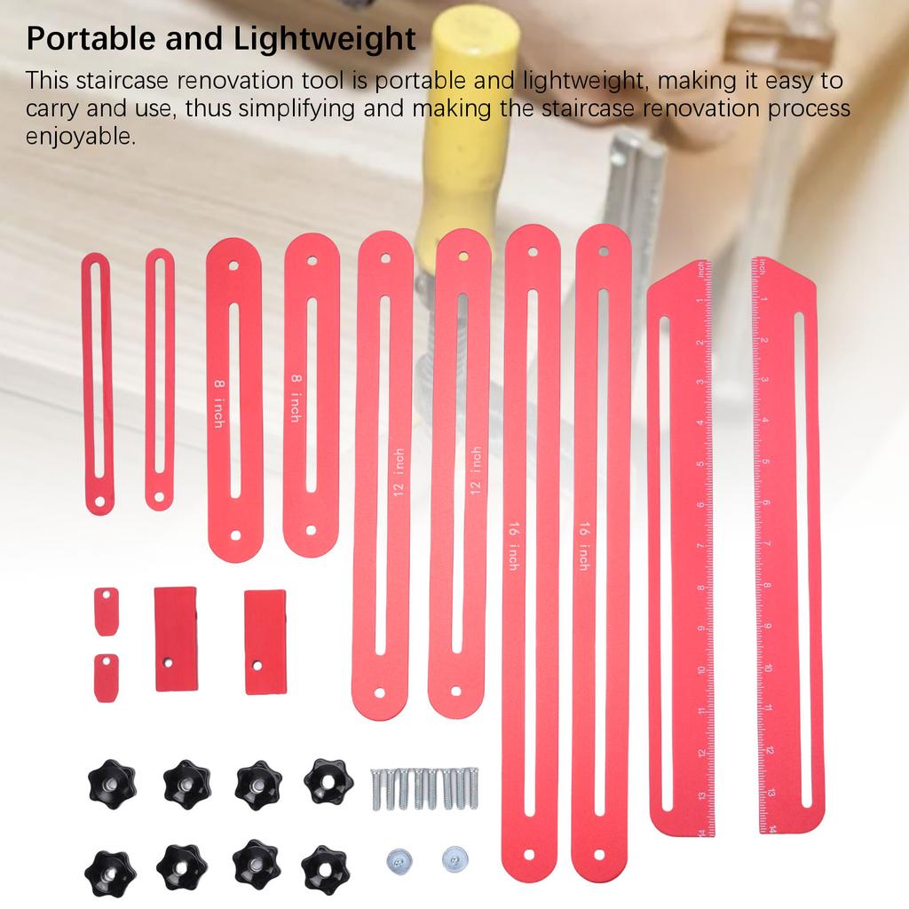 Шаблон для ступеней из алюминиевого сплава, инструмент для шаблона ступеней для домашнего ремонта и профессиональных строительных проектов