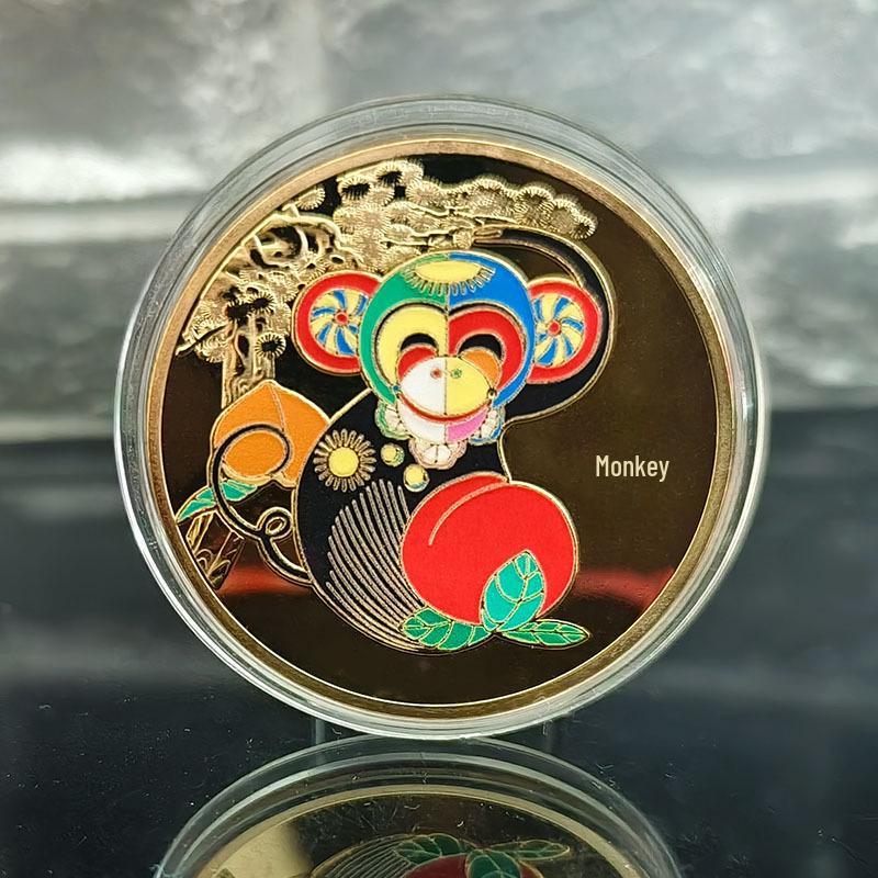 Colorful Zodiac Commemorative Coins Set: Dragon, Snake, Horse Year Medals - Perfect for Insurance Promotions or Gifts