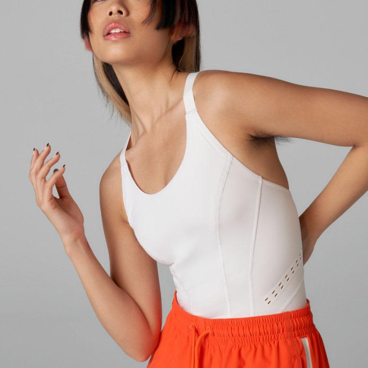 Adidas X Stella McCartney Высокоинтенсивная йога-майка для занятий спортом, однотонная женская белая майка HD9100