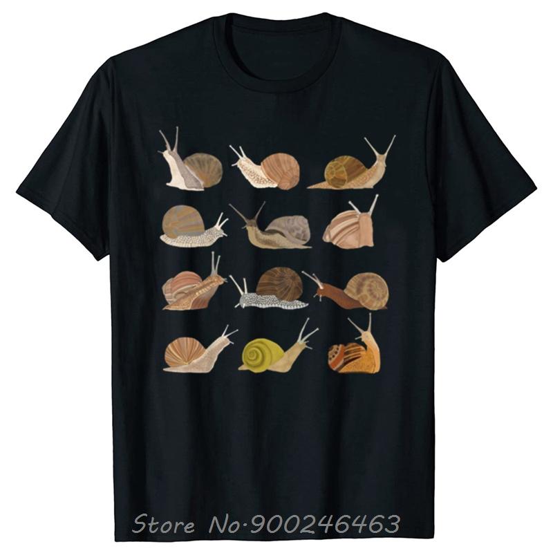 Funny Snail Animal TShirts Summer Style Graphic Cotton Streetwear Oversized Tees tops Birthday Gifts Tshirt Unisexs Clothing