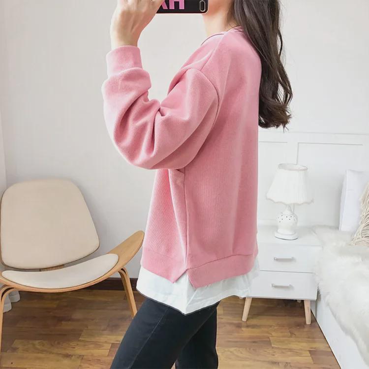 Стильные топы для кормления после родов: Чистый хлопок, с длинными рукавами, идеально подходит для весны и осени, модно для мам