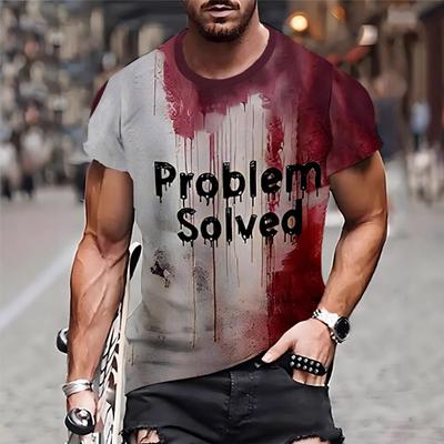 Мужская футболка на Хэллоуин, футболка с рукавом, кровь, жуткая, круглый вырез, короткая, принт пятен, футболка