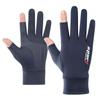 Outdoor Sports Sun Protection Anti-UV Riding Gloves Ice Silk Gloves Five-Fingers Driving Gloves