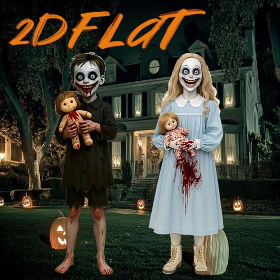 2 шт. Хэллоуинские куклы ужасов, садовые таблички, реалистичные готические садовые колышки, фестивальные жуткие куклы, жуткое украшение для вечеринки