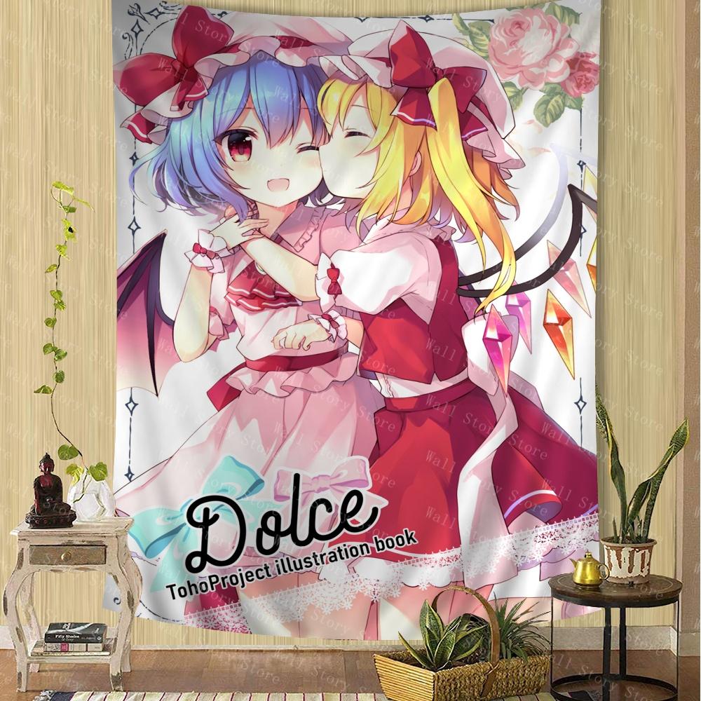 Проект Touhou Фландрская Алая Гобелен Аниме Гобелен Таро Хиппи Настенные Ковры Студенческая Стена Подвесные Листы Стена для Спальни Гобелен