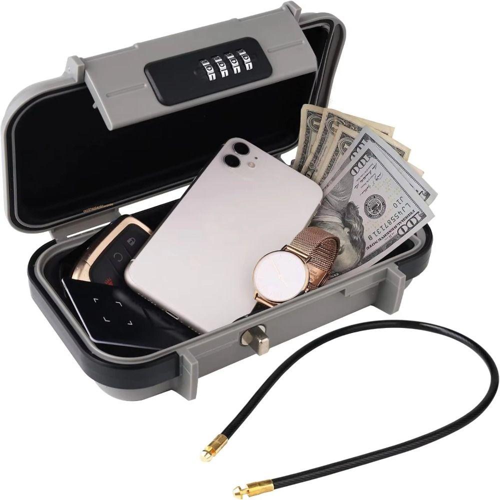 Замок безопасности Дорожный сейф с съемной кабельной ручкой Коробка для хранения паролей Путешествие