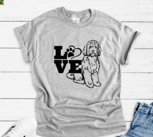 Goldendoodle Love Doodle Gray Unisex Short Sleeve Tshirt