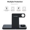 Складное беспроводное зарядное устройство QI 4 в 1 15 Вт для iPhone Samsung, док-станция для быстрой зарядки Apple Watch Airpods Pro