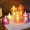 4PCS Transparent Reflective LED Electronic Candle Light