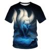 Мужская повседневная футболка с короткими рукавами с принтом «Животное лиса» на 3D-принте Мужская футболка