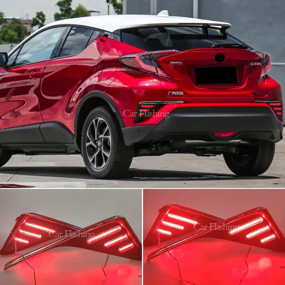 1 компл. светодиодный отражатель для Toyota C-HR CHR 2016 2017 2018 задний противотуманный фонарь задний бампер стоп-сигнал