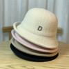 Cotton Soft Elegant Curled Top Hat for Women Foldable Basin Hat Bucket Hat Japanese Retro Fisherman Hat Autumn and Winter Warm Hat