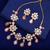 Комплект позолоченного дизайнерского ожерелья Kundan с цветочным принтом для женщин