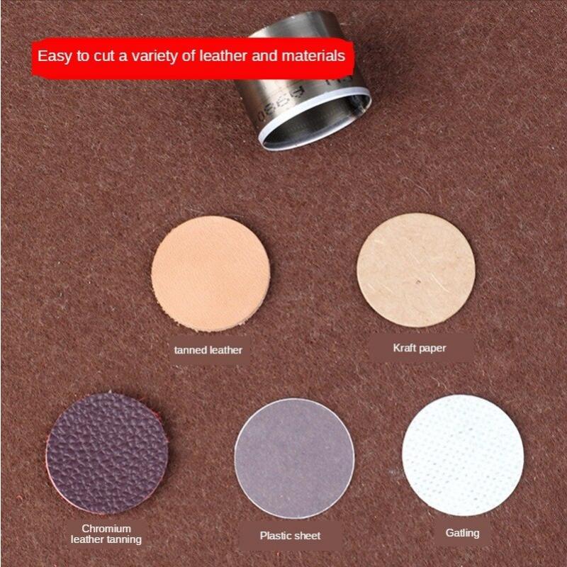 7 шт./компл., круглый резак для кожи, круглый штампованный нож, шаблон для резки, штамповка, инструмент для изготовления кожи, форма для перфорирования