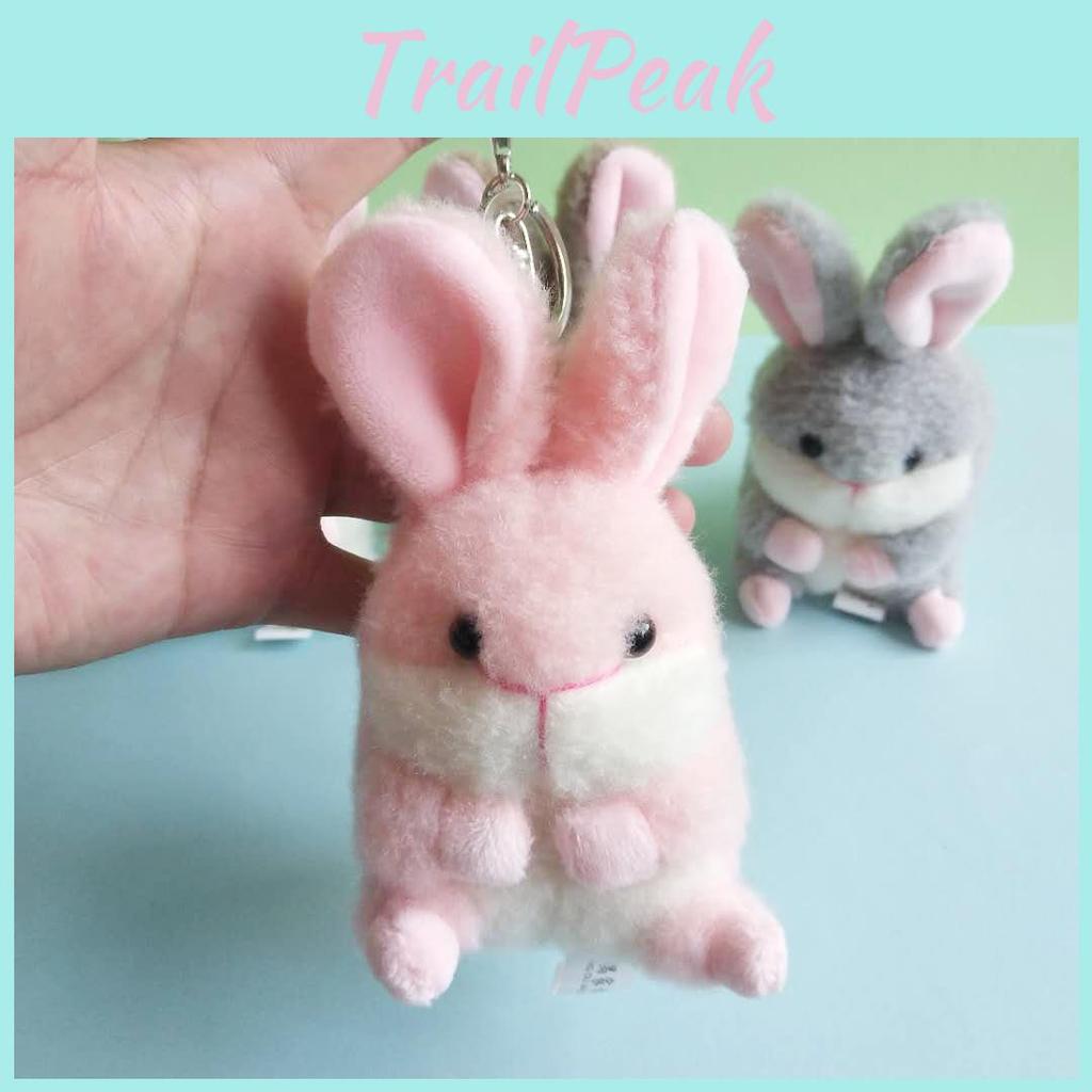 Soft And Cuddly Rabbit Plush Toy Keychain Ideal For Bags And Car Hangings