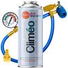 Climeo 3W1 400 мл + Шланг с манометром + Адаптер - Экологичный хладагент + Герметик R1234Yf | Самостоятельное обслуживание кондиционера