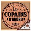 Les Trésors De Lily [A3790] - Деревянная пробковая табличка «Les Copains d'abord» (винный бар) - 28 см