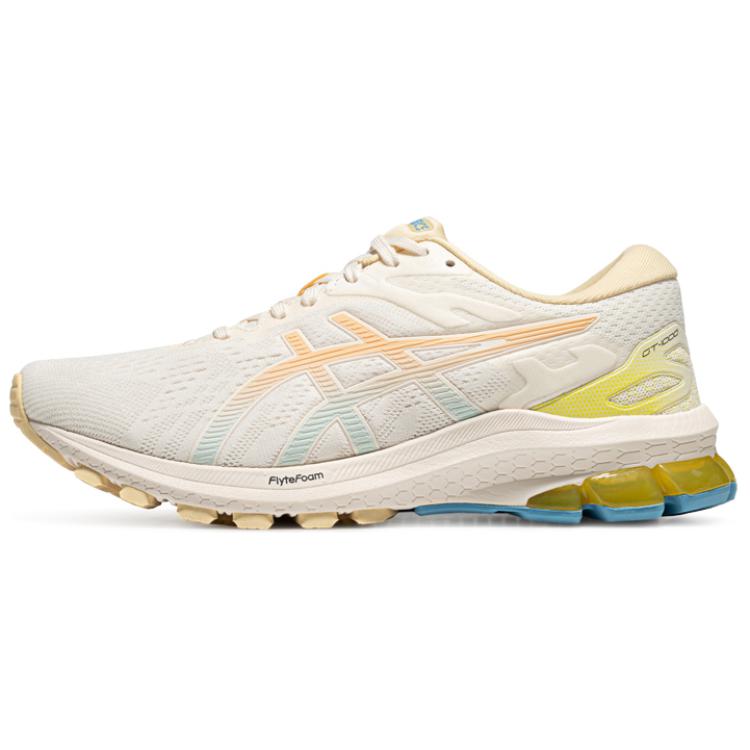 Asics GT-1000 10 Comfortable Daily Trendy Fashion Fabric Low-Top Training Short Distance Running Shoes Women Sneaker Beige Orange 1012B642-200