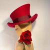 Women Men Asymmetric Top Wool Fedora Hat Magician Steampunk Cosplay Punk Party Caps Retro Fashion Ribbon Top Hat Dropshipping