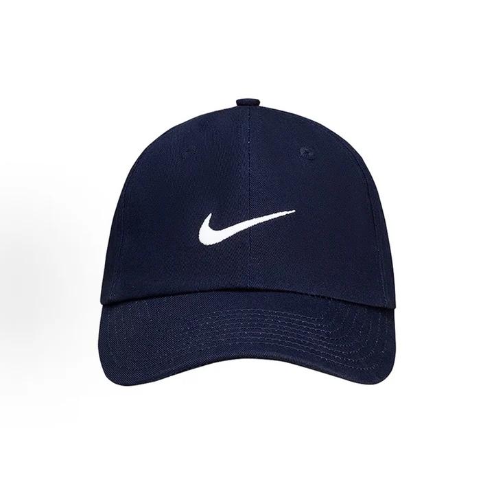 Nike Simple Retro Logo Embroidered Curved Brim Hat for Young Men Women, Adjustable Breathable UV Protection Headwear N32543018GS-002