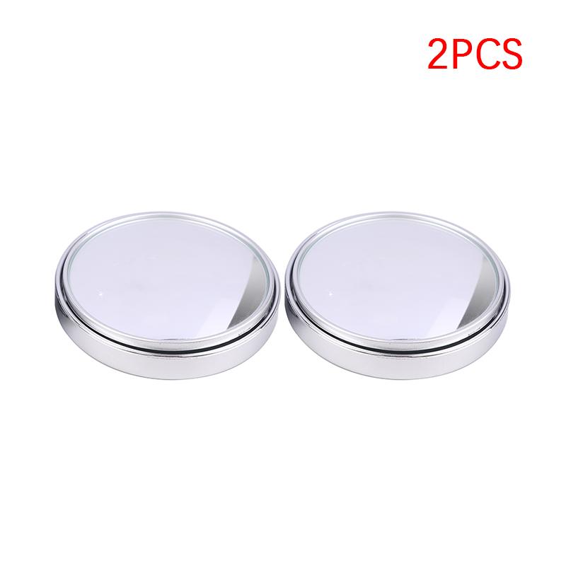 2Pcs 75Mm 3R-036 Stick-On Convex Blind Spot Rearview Mirror With Adjustable Wide Angle