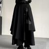 2025 Japanese Samurai Style Black Pants Men Retro Layered Irregular Pants Male Wide Leg Skirt Pants Man Casual Harajuku Trousers