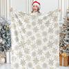 Christmas Snowflake Print Flannel Blanket For Living Room Bedroom Sofa Nap Cover Blanket