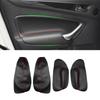 Для Ford Mondeo 2007 2008 2009 2010 2011 2012 внутренняя кожаная дверная ручка из микрофибры, подлокотник, панель, накладка