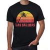 Men’s Vintage Tee Shirt Graphic T Shirt LAS Salinas Sunset Deep Black