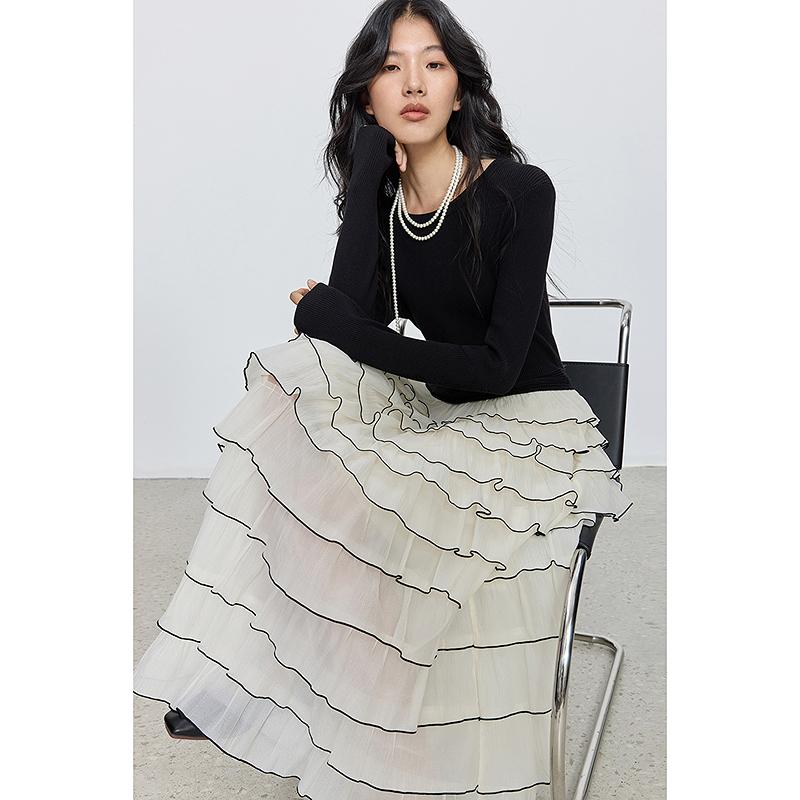 LILY French slim fit dress cake skirt