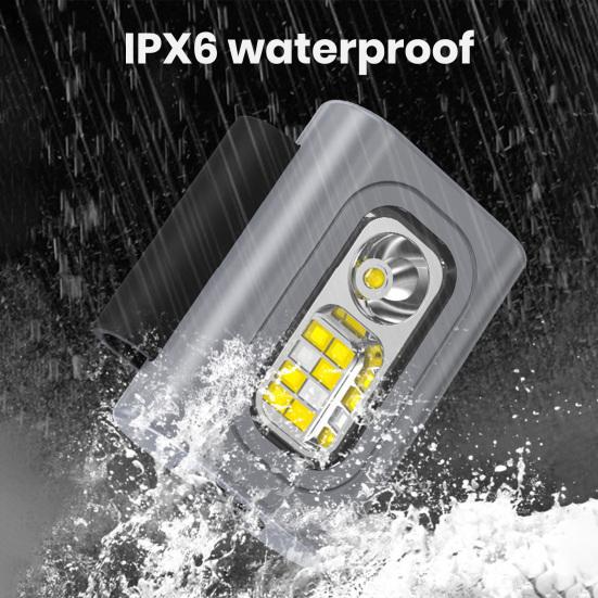 Уличный светодиодный фонарь Магнитный силиконовый задний зажим 6 режимов IPX6 Водонепроницаемый Портативный Type-C Перезаряжаемый Мини Высокая яркость Ночная рыбалка Езда