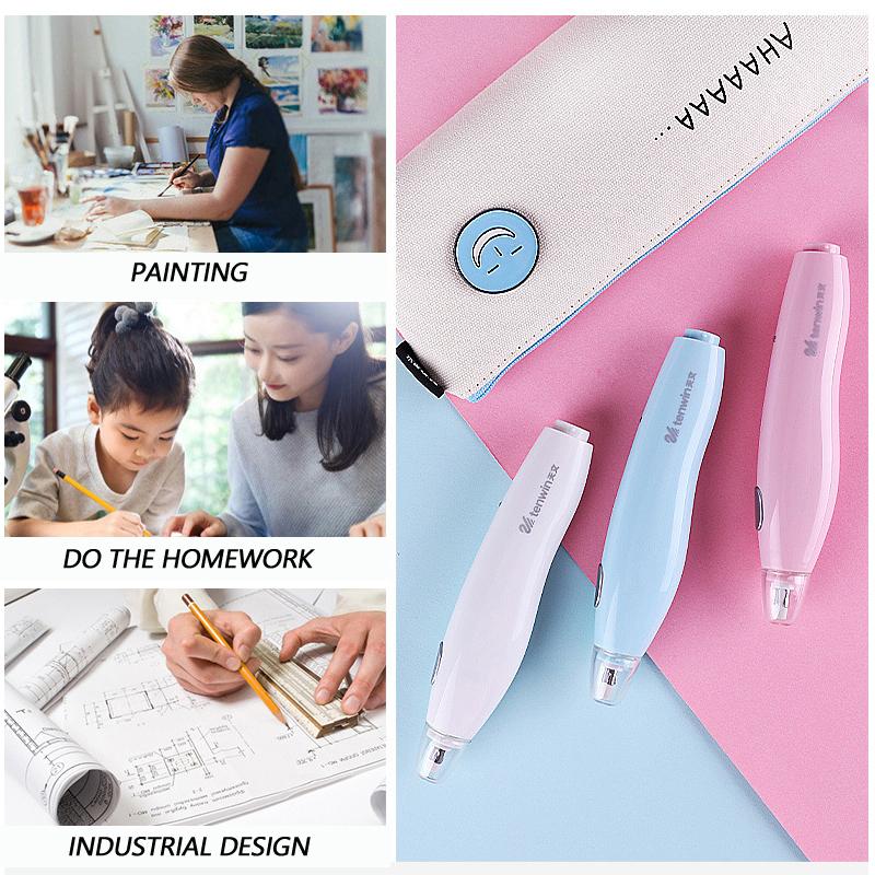 Электрический автоматический ластик, перезаряжаемый стирающий карандаш, следы карандаша, резина для рисования