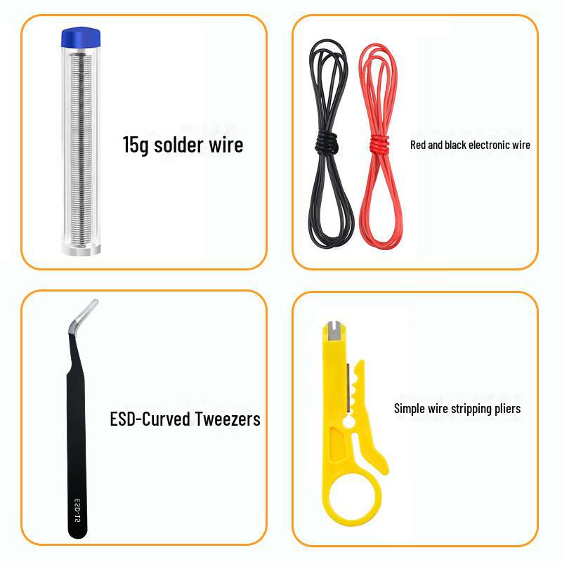 Набор из 16 электрических паяльников с регулируемой температурой и чехлом из полиуретановой ткани. Идеально подходит для сварочных и ремонтных работ.