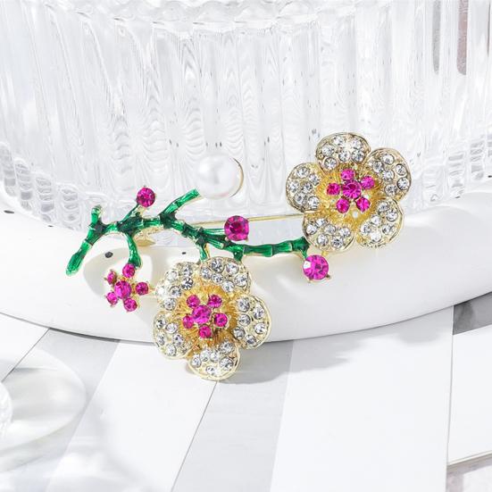 Brooch Pin Sparkling Rhinestones Inlaid Fine Craftsmanship Collar Pin Cardigan Hat Bag Clothing Decoration