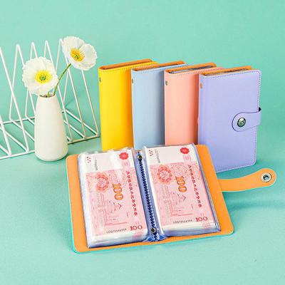 Альбом для банкнот, коллекция из 100 купюр, 50 белых внутренних листов, обложка из полиуретана, альбом для коллекции бумажных денег, компактный и портативный