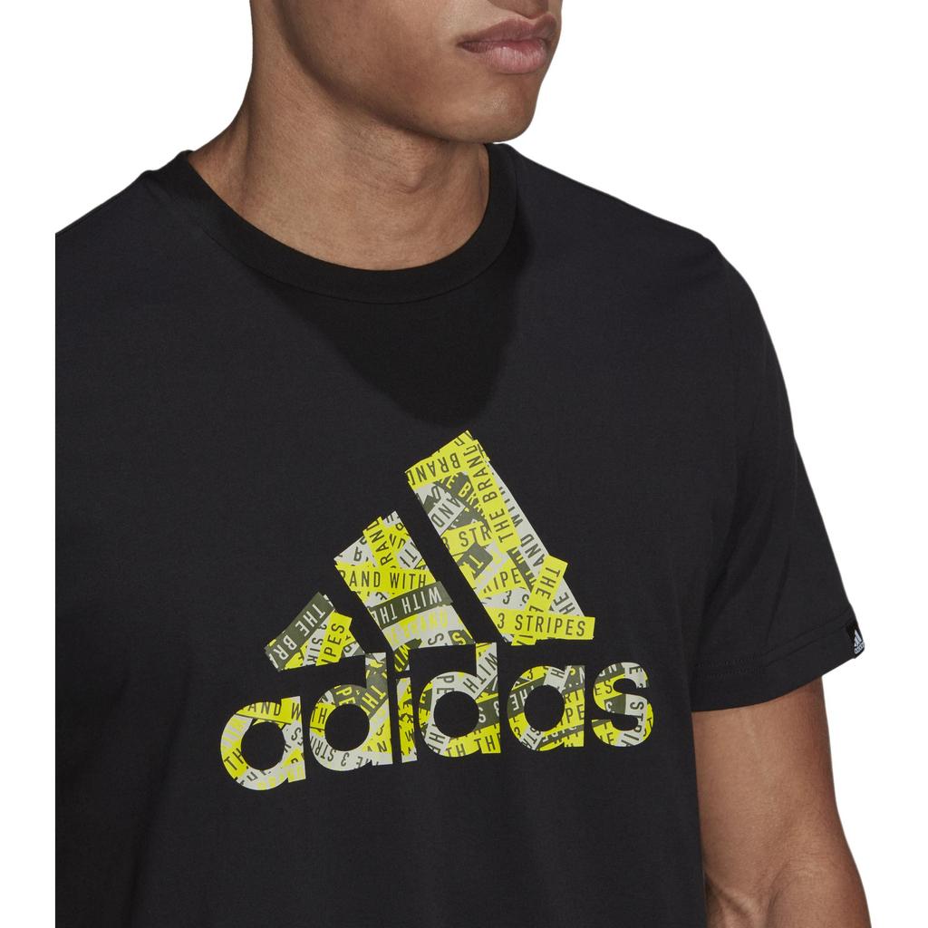 adidas Спортивная футболка Essential Trefoil с круглым вырезом, мужские топы, черная GL3699