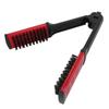 Выпрямляющая расческа Антистатическая Полая Дышащая Термостойкая Черно-красная Двусторонняя Щетка-выпрямитель для волос для дома