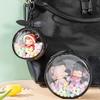 Round Portable Transparent PVC Mystery Doll Organizer Box Keychain Chain Bag Mystery Toy Storage Boxes for Doll Toy Double Zipper Pouch