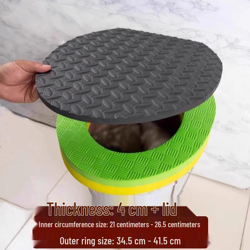 Универсальная мягкая водонепроницаемая подушка для сиденья унитаза для пожилых - Простой пенопластовый чехол для ведерных и сухих туалетов.