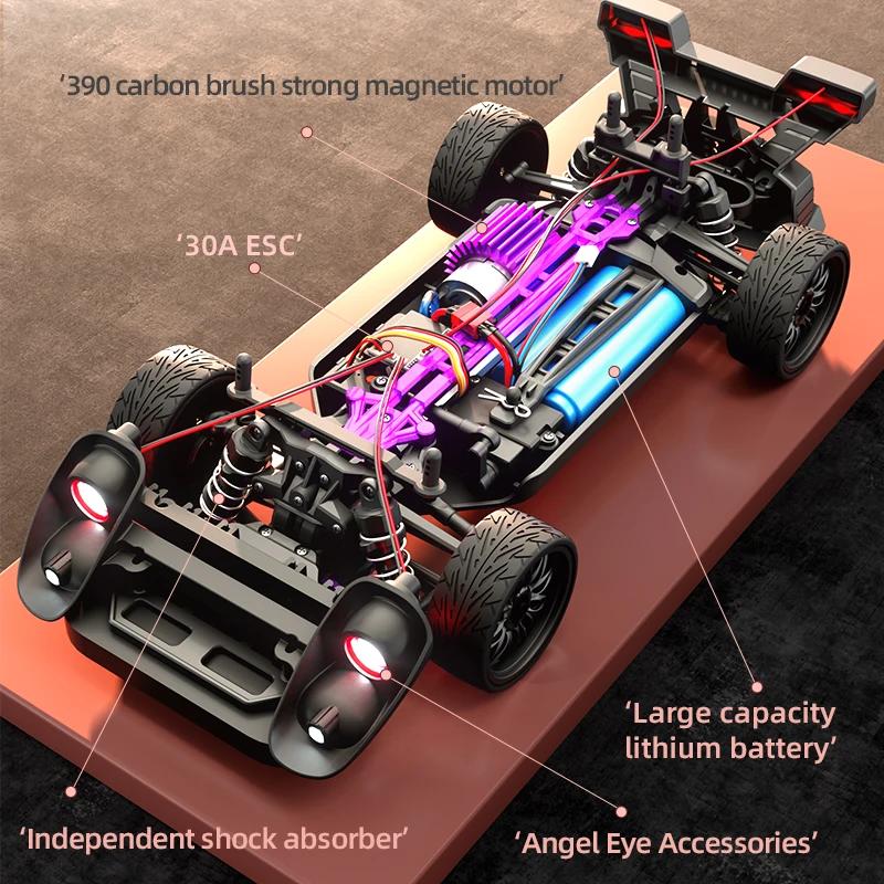 SCY 16307 RC Car Racing High-speed 4WD Carbon Brush Drift Light Competitive Remote Control Sports Cars Model Children Toy Gifts