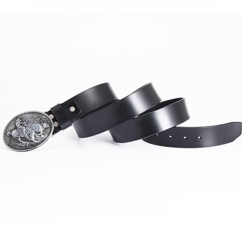 Ремень Western Denim Fashion Casual для мужчин, цельный двухслойный ремень из коровьей кожи, популярный ремень