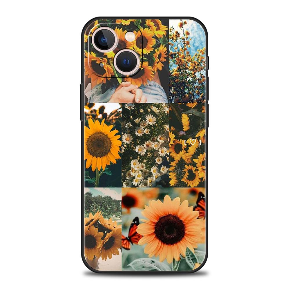 Роскошный чехол для телефона с летним рендерингом для iPhone 11 12 13 14 15 Pro Max Mini X XR XS 7 8 Plus SE, силиконовый чехол, черный чехол