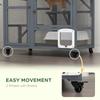 Cat House Wooden Indoor Catio Cat Enclosure On Wheels Wooden Kitty Cage With Platforms Hammock Light Grey