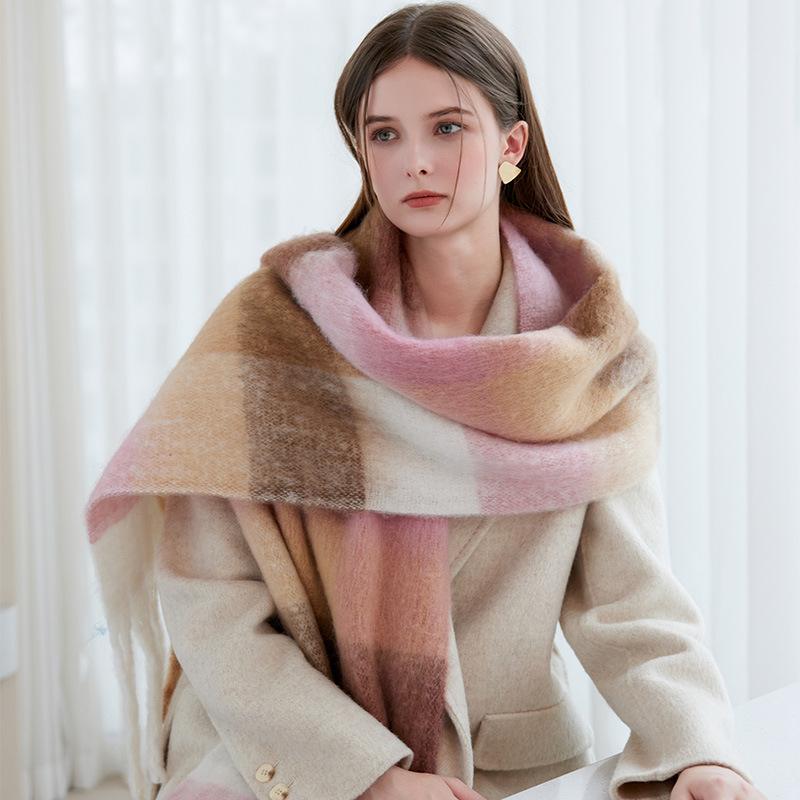 Scarf Warm Scarf Large Shawl Plaid Plaid