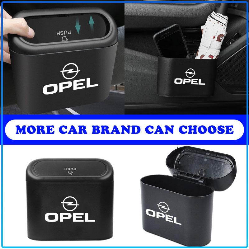 1Pcs Car Trash Can Storage Box Vehicle Garbage Dust Case Emblem For Opel Astra H G J Insignia Mokka Zafira Corsa Vectra B C D