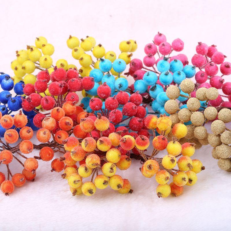 20 шт./пакет, креативная имитация пены, морозная осень, рождественские маленькие ягоды, сделай сам, украшения для волос ручной работы, аксессуары, цветочные трости, материал для венка
