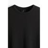 H M Regular FiT Waffle TexTured T sHirT Black