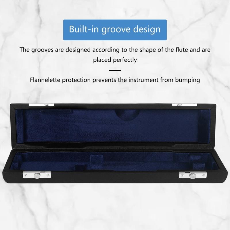 Flute Case with Velvet Inside & Shoulder Strap Oxford Cloth Carrying Case Lightweight 16 Holes Flute Storage Bag