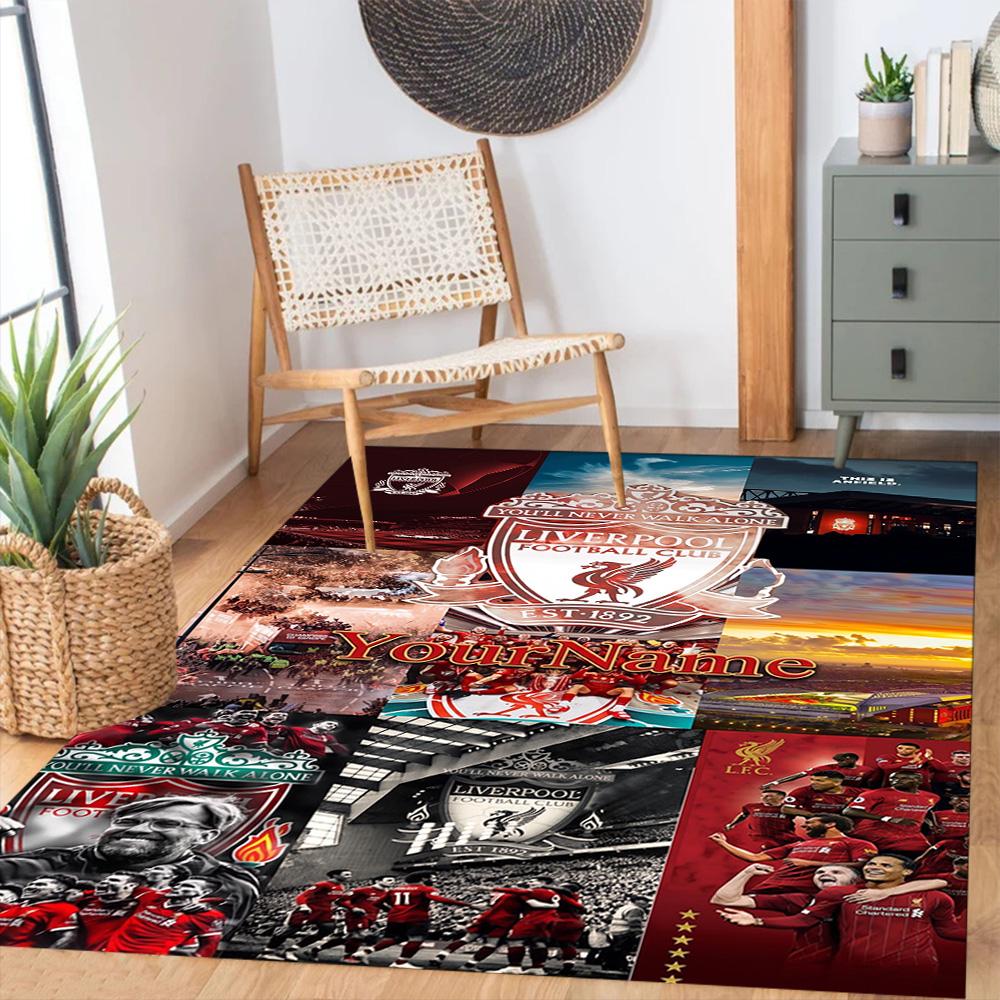 Liverpool Personalized Name Floor Mat Suitable for Playrooms Study room Outdoor Living Rooms Antislip Carpet Anime Office Decor