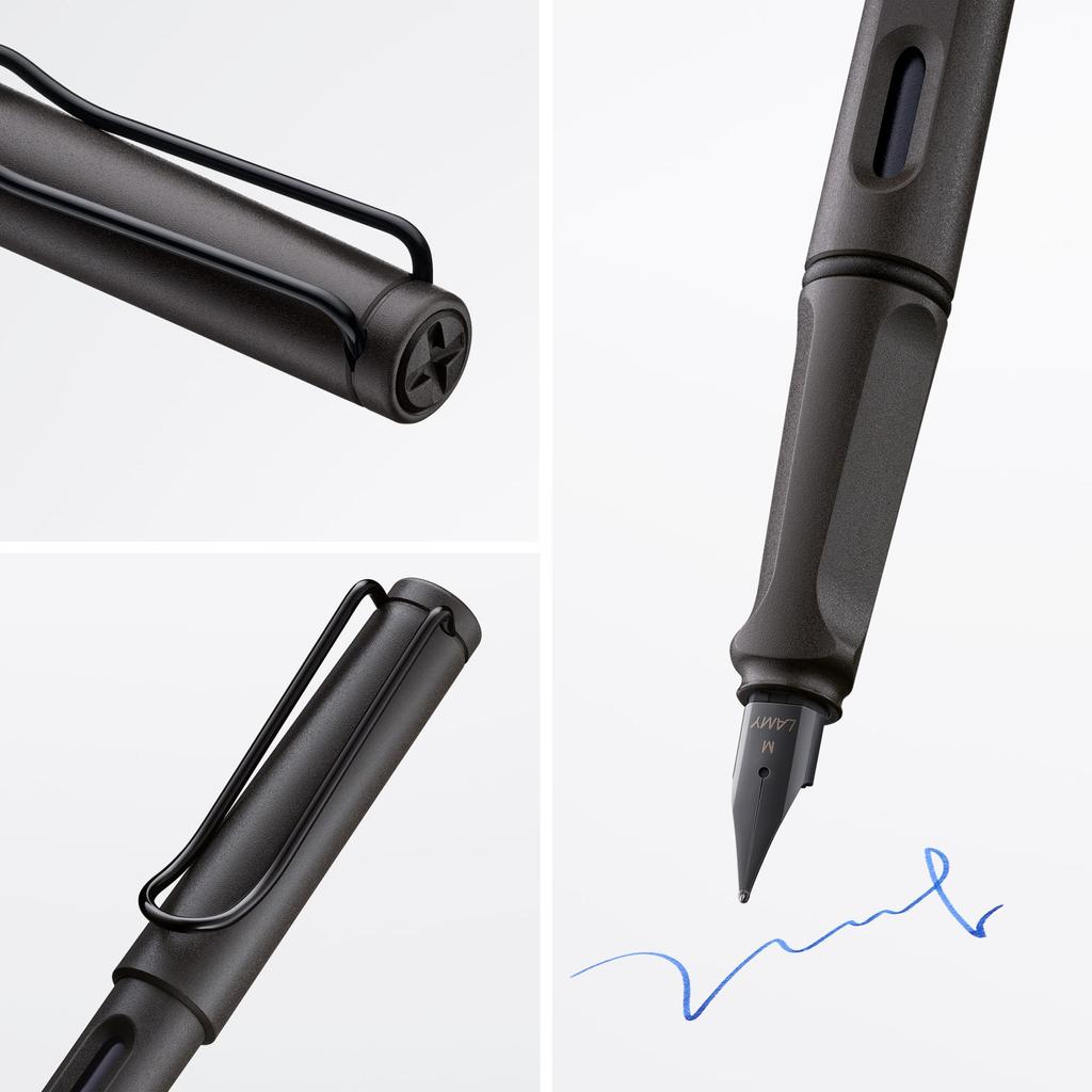 Lamy Safari Umbra Fountain Pen Ergonomic Grip and Polished Steel Nib Size M Perfect for Writing and Calligraphy LAMY T 10 Blue Ink Cartridge Included
